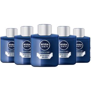 Nivea Men Aftershave Balsem - Protect & Care - 5 x 100 ml - Voordeelverpakking