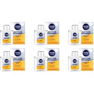 Nivea Men Aftershave Balsem - Active Energy - Voordeelverpakking 6 x 100 ml