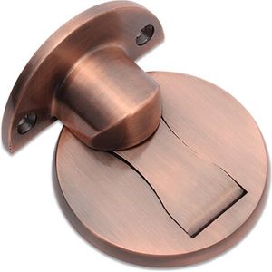 Deurstopper Warm Brons - Magnetische Deurbuffer - Binnen - Deurklem Roestvrij Staal - 2 Delen - Zelfklevend Of Boren - Waterproof