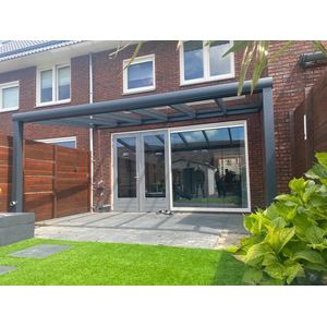 Overkapping / Veranda 500 x 400 CM Antraciet met polycarbonaat