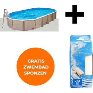 Interline ondertapijt - Onderzeil zwembad 7,30 x 3,60m ovaal - Voor alle zwembaden - Anti bacterieel - Extra isolatie - Inclusief gratis zwembadspons