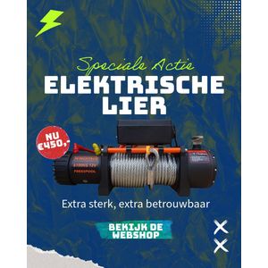 Elektrische lier 12V - Winchtech 6100KG - Winch - Aanhangwagen lier - Waterdichte lier met afstandsbediening