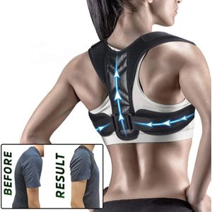 Houding Rug Corrector, Postuur corrector, Rug Corrector, Voorkomt een Bolle Rug , Elastisch & Ademend, Maat M Verstelbaar, Heren & Dames, Comfortabele Ondersteuning Voor Wervelkolom Schouder En Rug