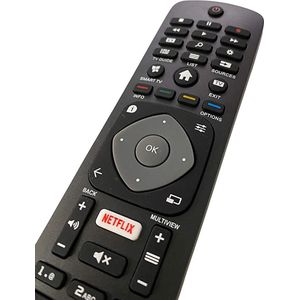 Vervangende afstandsbediening geschikt voor Philips Netflix TV 996596004180