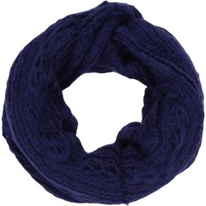 Gebreide Colsjaal - Ronde Sjaal - Blauw - 70 x 30 cm (14-4)