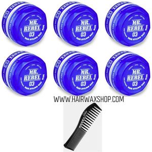 MR REBEL 03 HAIR STYLING WAX BLUE 6 STUKS