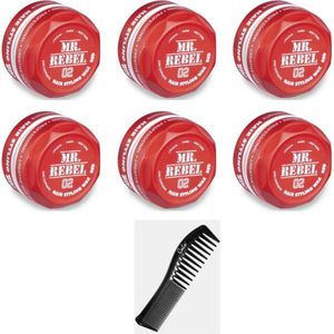 MR REBEL 02 HAIR STYLING WAX RED 6 STUKS