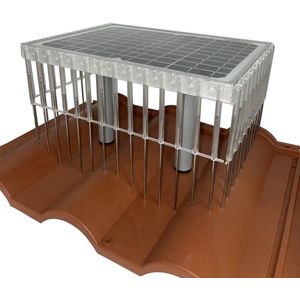 AllesTegenOngedierte.nl SolarSlider - StiXX Zonnepaneelbeschermer 50 CM - 220mm hoog | Transparant Introductie aanbieding