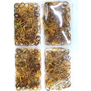 Mini Haarelastiekjes - Bruin - Set 1500 Stuks