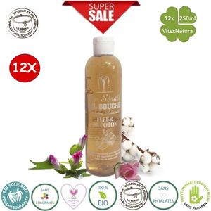 Ambachtelijke pure Marseillezeep Douche en bad gel 12x250ml | Met katoenbloesem extract | Le Serail | Traditie sinds 1949