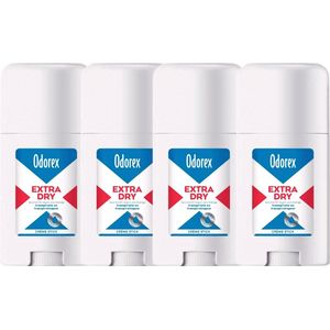 Odorex Extra Dry Deodorant Cream Stick - Langdurige Frisheid en Krachtige Anti Transpiratie Bescherming Zonder Irritaties - 4 x 40ml
