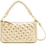 Leren handtas dames - goud quilted - MŌSZ Coco S