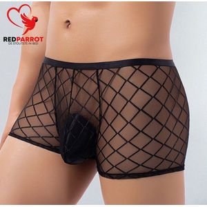 Zwart Transparante Boxershort | Doorschijnende Lingerie | BDSM | Fetisj | Transparant | Erotische heren ondergoed | Doorzichtig