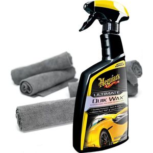 Meguiars Ultimate Quik Wax set met 5 micovezel doekjes 40x40 cm