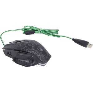S&C - gaming muis 6-knops Beschikt over een USB-aansluiting Voorzien van ledverlichting led gamingmuis