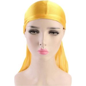 Durag -Gele Du-Rag premium kwaliteit - Gele durag - Geel - Waves durag - Hoofddeksel - Silky - Waves - Wave cap - Hoofddoek