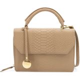 MŌSZ Dames Tassen / Telefoontasje / Handtas - Leer - Kris L - Taupe