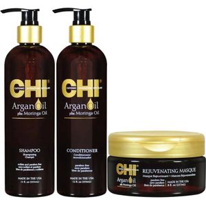 CHI - Argan Oil Treatment Set - 2x355ml en 237ml - Haarmasker