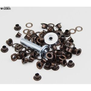 40st OOGJES MET GEREEDSCHAP, Binnendiameter 5MM, Kleur ROEST