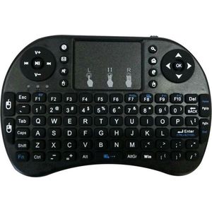 Premium Mini Draadloze Toetsenbord | Keyboard voor o.a. PC  / Smart Phone / Console / Smart TV | Draadloos toetsenbord | Mouse + Touchpad | Wireless | Zwart