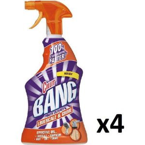 CILLIT BANG Power Cleaner Krachtig Tegen Kalk Roest Vuil Zeepresten - Ideaal Voor Badkamers - 4x750ML
