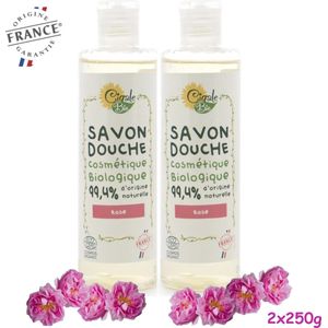 Cigale Bio AKTIE voordeel pakket. Biologische rozen douchegel 2x250ml. Zonder conserveermiddel - kleur