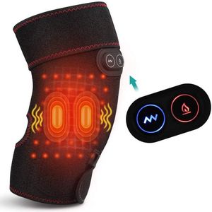 Knie massage apparaat - Kniemassage - 3 massage standen - 3 warmtestanden - Gewrichtspijn - Kniebrace - Draadloos - Pijnverlichting - Aanbevolen door fysio's!