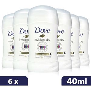 6x Dove deodorant stick Invisible Dry (40 ml)