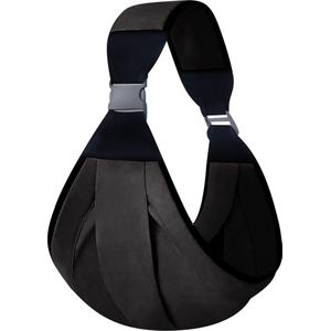 Draagdoek - Draagzak - Zwart - Wrap - Multifunctioneel - Ergonomisch - Baby - Dreumes - Wrap - Travel Size - tot 36 maanden