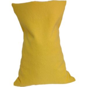 Ecologisch Kersenpitkussen 30 x 20 cm (geel), voor soepele spieren en ontspanning - Geel - wasbaar hoesje