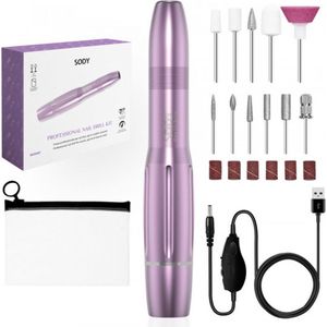 Sody Elektrische Nagelvijl Set - Manicure - Pedicure - Lila