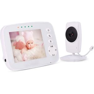 Draadloze - Slimme Elektronische Babymonitor - 3,2-inch HD - Draadloze Bewegingssensor Thuisbewakingscamera - 360° Handmatige Rotatie - ECO-modus - 4 Camera's Verbinden - Geschikt voor Kinderkamer, Woonkamer & Kantoor
