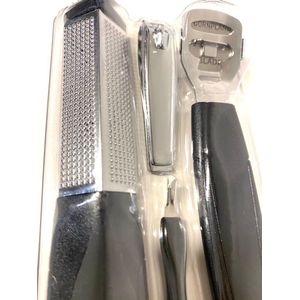 Pedicuresets - Voetenverzorging - Eeltverwijderaar - Zwart - 5 Delig