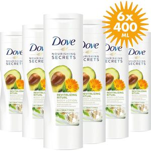 6 x 400 ml Dove Bodylotion Invigorating Ritual met Avocado - XXL Voordeelverpakking
