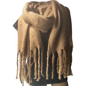 Lange Warme Sjaal - Dikke Kwaliteit - Camel - 220 x 50 cm (232418#)