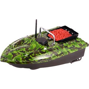 Voerboot Karper - Voerboten voor Karpervissen - Baitboat met Licht - 2KG Laadvermogen - 500M Bereik - Camouflage