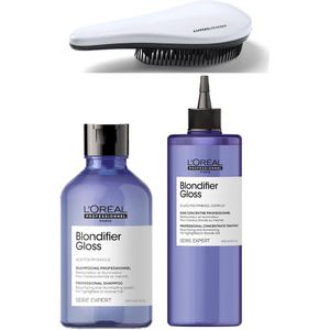 L`Oreal Professionel - Blondifier - Blond Haar Pakket - Shampoo + Concentraat + KG Ontwarborstel - Serie Expert Giftset