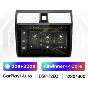 CarPlay Suzuki Swift 2005-2010 Android 10 navigatie en multimediasysteem Bluetooth USB WiFi 2+32GB