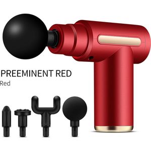 Mini massage gun - 4 koppen - 6 snelheden - diepe spierstimulatie - licht in gewicht (540 gram) - stil in gebruik - makkelijk mee te nemen