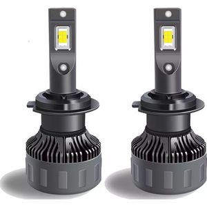 H7 LED lampen Hoge Lumen 6000k Helder Wit licht (set 2 stuks) CANBUS EMC adapter, Extra Fel Wit licht, CSP LED CHIP 100 Watt Auto, Dimlicht - Grootlicht – Mistlicht -Koplampen - Autolamp - Autolampen - 12V