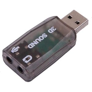3D Externe USB 2.0 Geluidskaart - Audio 5.1 Geluidskaart Adapter I externe geluidskaart | 3.5mm audio poorten I USB naar Audio Adapter