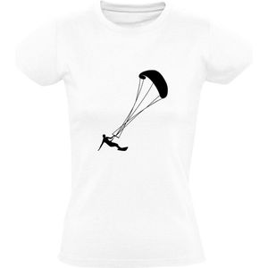 Kitesurfen Dames T-shirt - kiter - kitesurfer - kiteboarder - windsurfen - watersport - vlieger