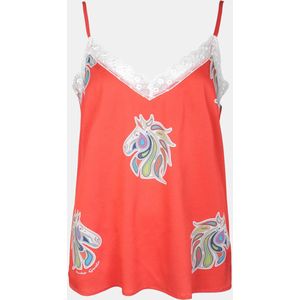 Mucho Gusto - Slip Top - Paarden Paisley - 97% Viscose 3% EL - Verstelbare Bandjes