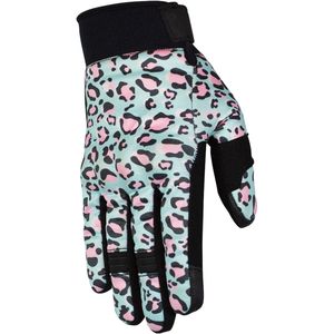 Motorhandschoenen Dames Rusty Stitches Bonnie V2 Panther Mintgroen-Roze