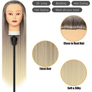 Timé - Oefenhoofd Kappershoofd - Oefenpop Kapper - Oefenhoofd Echt Haar