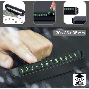 Autotelefoonnummerweergave-Pakeerplaatsen-Magnetisch /Fosforescerend