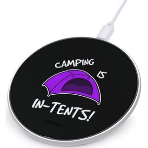Camping Is in Tenten Draadloze Oplader 10W Max Draadloos Opladen Pad Compatibel met IPhone Galaxy Mate