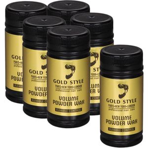 Gold style Powder Wax 6 stuks - Gold style - Haar, Haarstyling, Haarwax, Poeder Wax, Powder, Styling, Wax - 120.gr