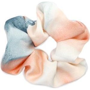 Scrunchie Haarelastiek Tie Dye Roze Grijs