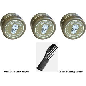 Bandido 3 Aqua Hair Styling Wax Brown 3 Pcs